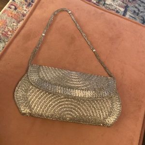 Handmade in India silver handbag
